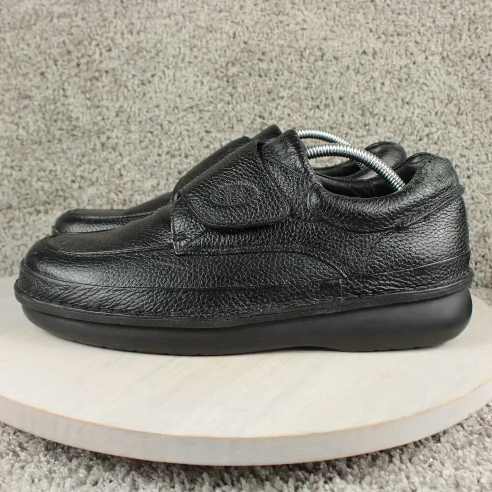 Propet Leather Slip On Shoes Mens 11 Black Comfort Walking